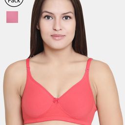 Floret Women Pack of 2 Solid Non-Wired Lightly Padded T-shirt Bras F20560-image-90