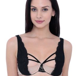 Inner Sense Black Organic Wired Lace Bra ISB049-45
