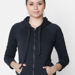 Rute Women Navy Blue Solid Hooded Sweatshirt-image-94