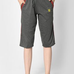 VIMAL JONNEY Women Grey Solid Lounge Shorts-picture-16