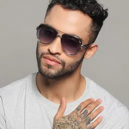 IDEE Men Aviator Sunglasses With UV Protected Lens-IDS2936C4SG image 5