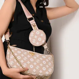 LAVIE Signature Hoboken Printed Structured Shoulder Bag-51