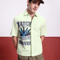 glitchez Indie Vibe Printed Oversized Shirt-image-83