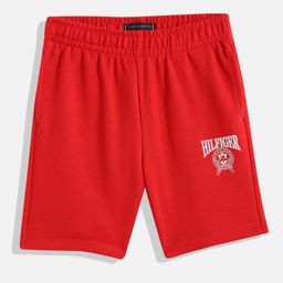 Tommy Hilfiger Boys Brand Logo Print Regular Fit Mid-Rise Knitted Sweat Shorts-image-3