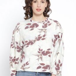 MANGO Women White Printed Pullover-image-14