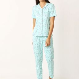 mackly Women Blue Printed Night suit-picture-42