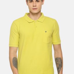 Dollar Men Yellow Solid Polo Collar T-shirt-image-71