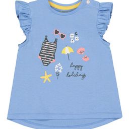 mothercare Infant Girls Blue Printed A-Line Pure Cotton Top-28