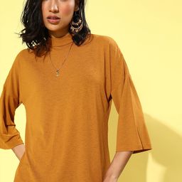 Veni Vidi Vici Women Stylish Mustard Solid Top-38