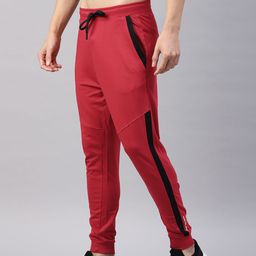 HRX by Hrithik Roshan Men Red Solid Lifestyle Track Pants-image-12