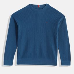 Tommy Hilfiger Boys Self Design Pure Cotton Pullover-16