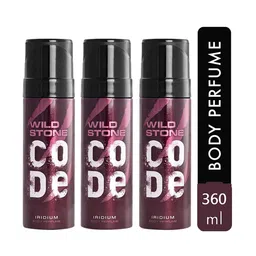 Wild Stone Code Iridium Body Perfume Spray for Men 120ml (Pack of 3)-21