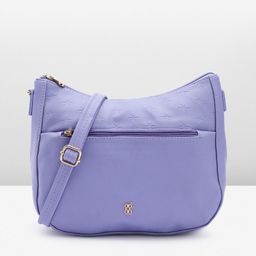 Baggit Structured Sling Bag with Stars Debossed Detail-image-12