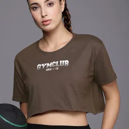 HRX by Hrithik Roshan IRONTRIBE Printed Drop-Shoulder Boxy Training Crop T-shirt-image-46