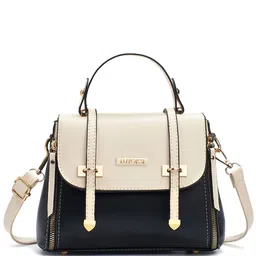 Luvoksi Colourblocked Structured Satchel Handbags-picture-53
