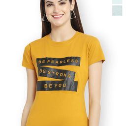 Fabflee Women Multicoloured 3 Printed T-shirt-picture-25