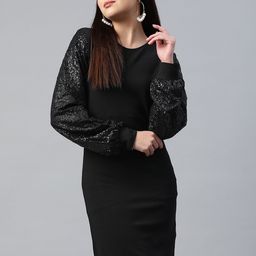 plusS Sequin Work Sheath Dress-image-81