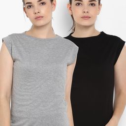appulse Women Pack of 2 Solid Slim Fit Sports T-shirts-picture-37