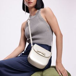 DressBerry Textured Structured Sling Bag with Bow Detail-image-84