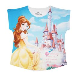 Disney by Wear Your Mind Girls Blue Disney Princess Printed Top-image-87