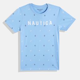 Nautica Boys Brand Logo Printed Pure Cotton T-shirt-picture-26