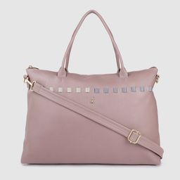 Baggit Women Purple Solid Structured Laptop Handheld Bag-17