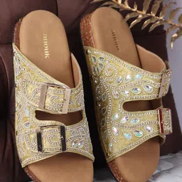 Anouk Women Embellished Ethnic Open Toe Flats-image-21