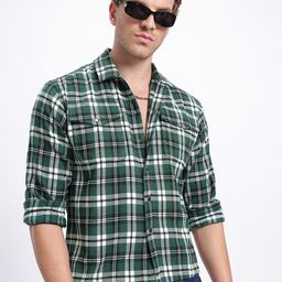 glitchez Checked Relaxed Fit Shirt-image-10