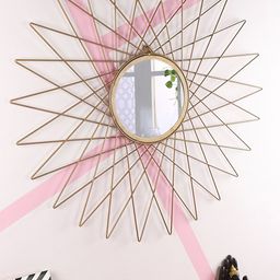 Home Sparkle Gold-Toned Metal Decorative Wall Mirror-22