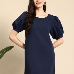 Mast & Harbour Puff Sleeves Sheath Mini Dress-picture-52