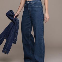 The Roadster Life Co. Women Wide Leg High-Rise Light Fade Stretchable Jeans-image-12