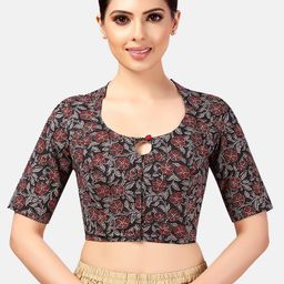 Studio Shringaar Printed Pure Cotton Saree Blouse-23