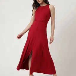 Marks & Spencer Round Neck Tie-Ups Maxi Dress-picture-52