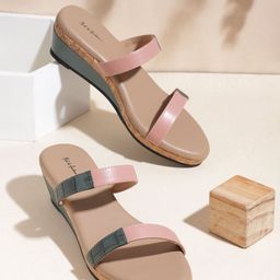 Mast & Harbour Colourblocked & Textured Wedges-31