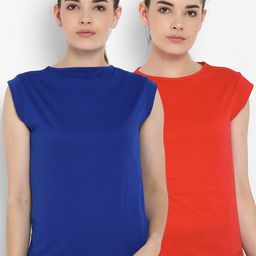 appulse Women Pack Of 2 Solid Round Neck T-shirts-picture-29