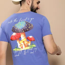 HERE&NOW Men Printed Pure Cotton T-shirt-picture-32