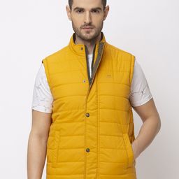 Status Quo Men Mustard Puffer Jacket-image-39