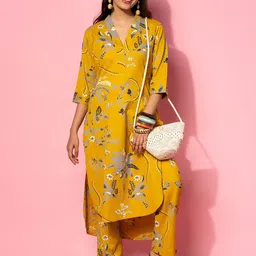 Libas Floral Printed Tunic With Trousers Co-Ords-15