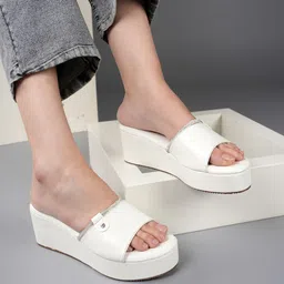 Mast & Harbour Women Embellished Wedge Sandals-image-95