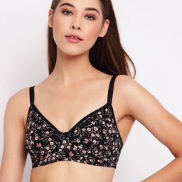 Enamor Black Non-Wired Non Padded High Coverage Everyday Bra A074-image-49