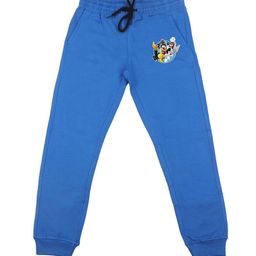 Looney Tunes Boys Blue Solid Slim-Fit Joggers-image-11