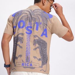 glitchez Vacay-Mode Graphics Printed Pure Cotton Relaxed Fit Shirt-image-94