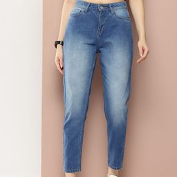 Harvard Women Pure Cotton High-Rise Light Fade Mom Fit Jeans-image-74