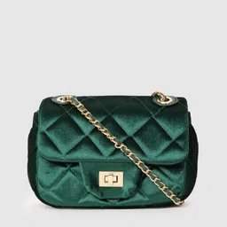 Accessorize London Women Faux Leather Lucy Velvet Sling Bag-12