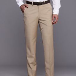 Louis Philippe Men Checked Slim Fit Formal Trousers-image-27