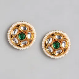 Anouk Gold-Plated Beaded Circular Studs-58