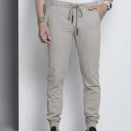 The Indian Garage Co Men Grey Joggers Trousers-image-92