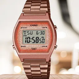 CASIO Unisex Rosegold-Toned Digital Watch D187 B640WCG-5DF-20