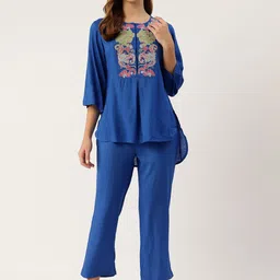 MISRI Embroidered Tunic With Trousers-image-104