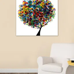 999Store Multicoloured Tree Hand-Painted Wall Art-46